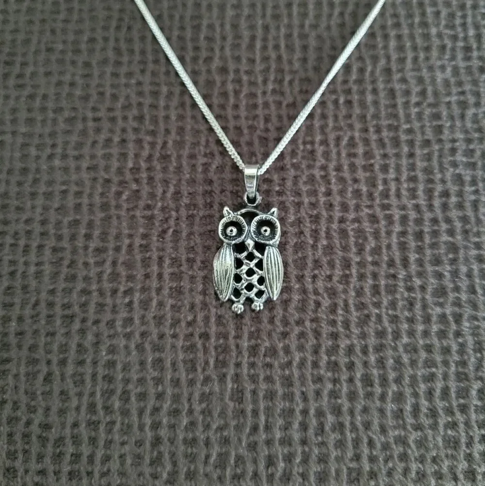 Bonny Jewelry Silver🤍 Owl🦉 Pendant Necklace - NIB
